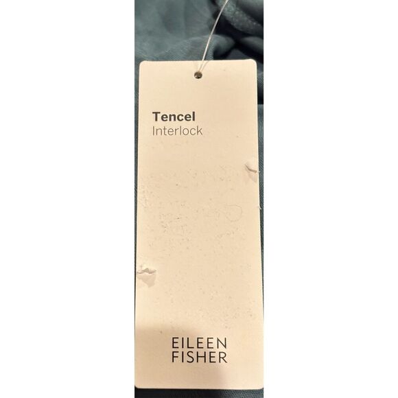 Eileen Fisher Tencel Short Sleeve T Shirt in Blue/Green NWT Size Large - Picture 4 of 7